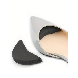 Summer Forefoot Insert Toe Plug, Half Forefoot Pad, Comfort  Anti-pain Shoe Toe Front Long Toe Filler Shoe Cushion - Color: Black, Size: one-size