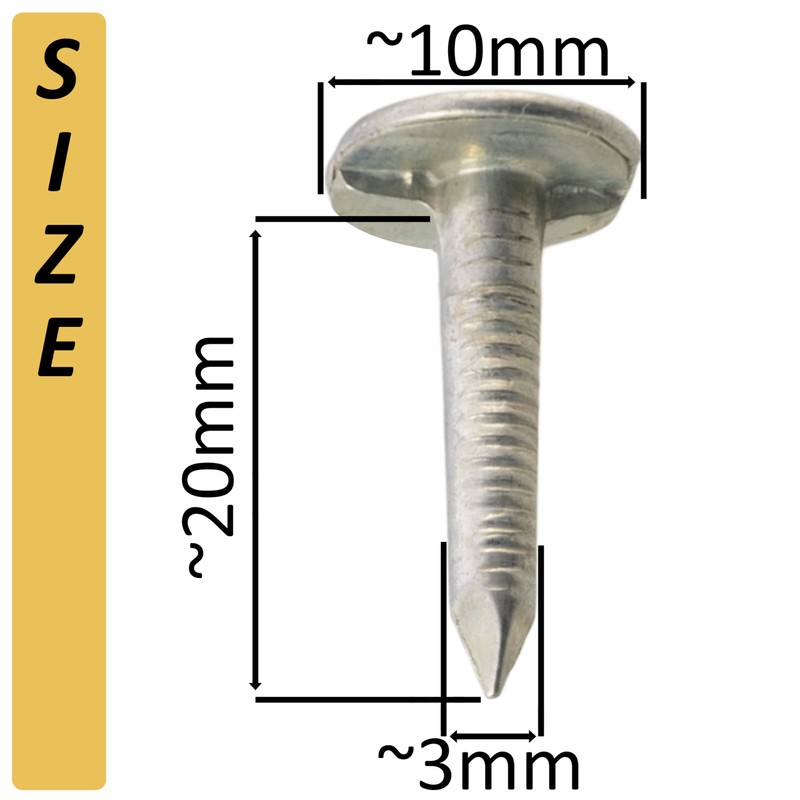 AERZETIX - C70838 - Set of 300 large flat head