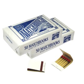 D.D. Bean & Sons Matchbooks, 50 Packs of 20 Matches, Classic White, Made in USA, 2, 2 Pack