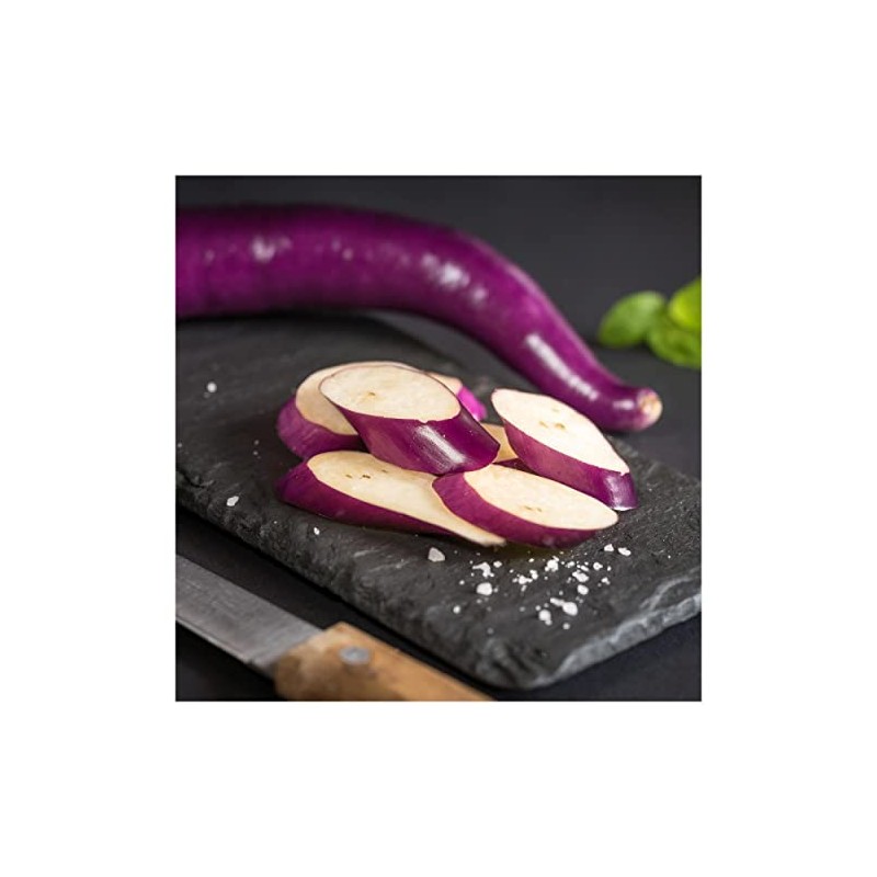 Everwilde Farms - 1 Lb Long Purple Eggplant Seeds -
