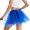 Phantomon Tutu Skirt Women's Teens Classic Elastic 4 Layered Tulle