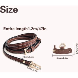 Purse Straps For Women Crossbody Bag Replacement Shoulder Strap Leather Strap,A suit of 3 pack Adjustable Replacement Crossbody Shoulder for Handbag, Mini Bag, Cross Body Purse (Brown)
