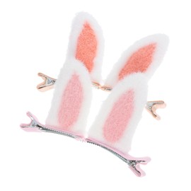 Minkissy Girls Bunny Hair Clips 2 Sets Kawaii Barrettes Rabbit Hairpin Dance Accessories