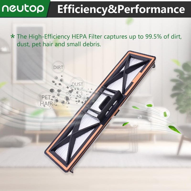 Neutop Orange Replacement H13 HEPA Filters Compatible with Neato D10,