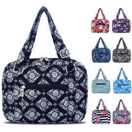 Lost Deer Bible Cover for Women with Adjustable Straps, Large Study Bible Carrying Case Bag with Zip Pocket, 10x7x2.7 Inches