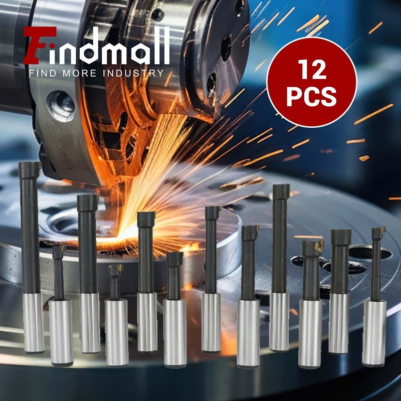 findmall 12Pcs 3 Inch Boring Head R8 Shank 3/4 Inch