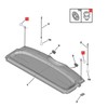 Trunk Parcel Shelf Tray Strap Clip, Rear Boot Trunk Parcel