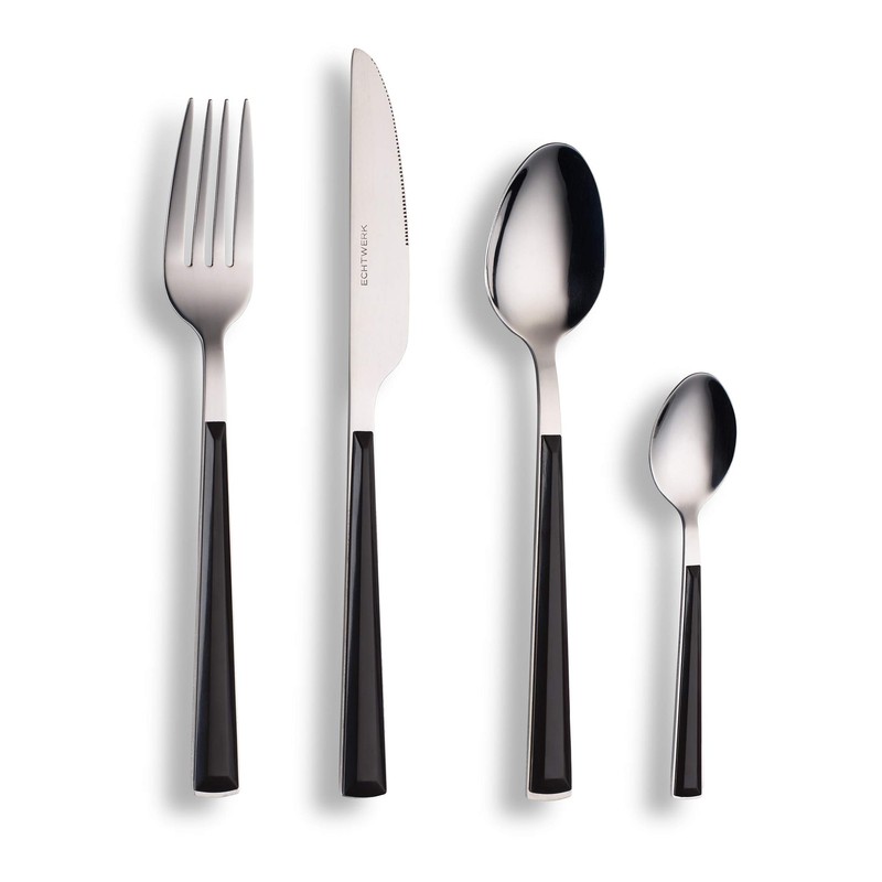 Echtwerk Besteck Set "Basic" mit Kunststoffgriffen, Campingbesteck, Picknickbesteck, leichtes Reisebesteck,