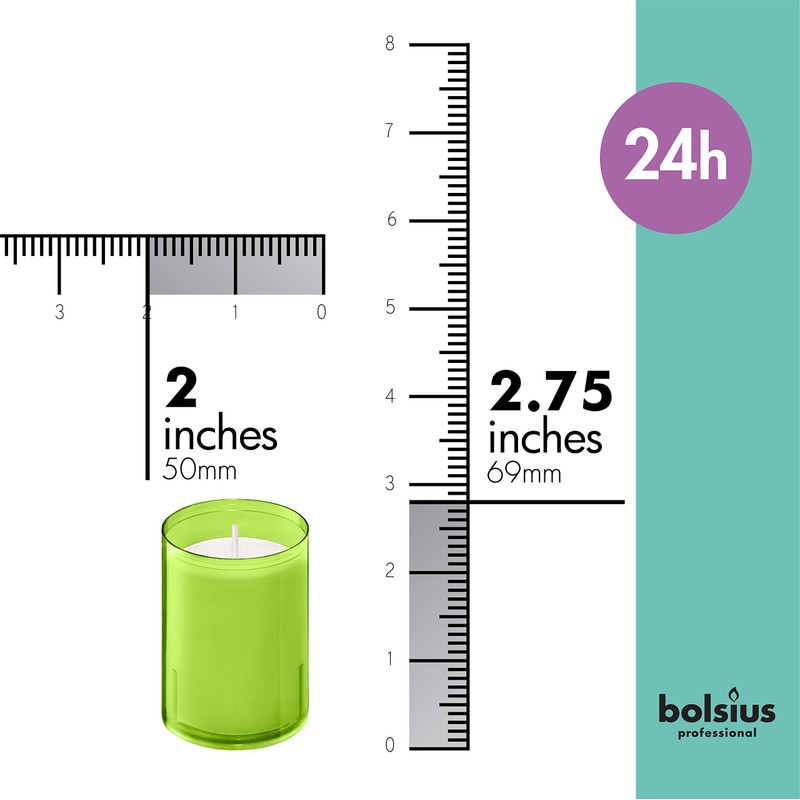BOLSIUS 24 Hour Votive Candles - 20 Pack Relight Candles