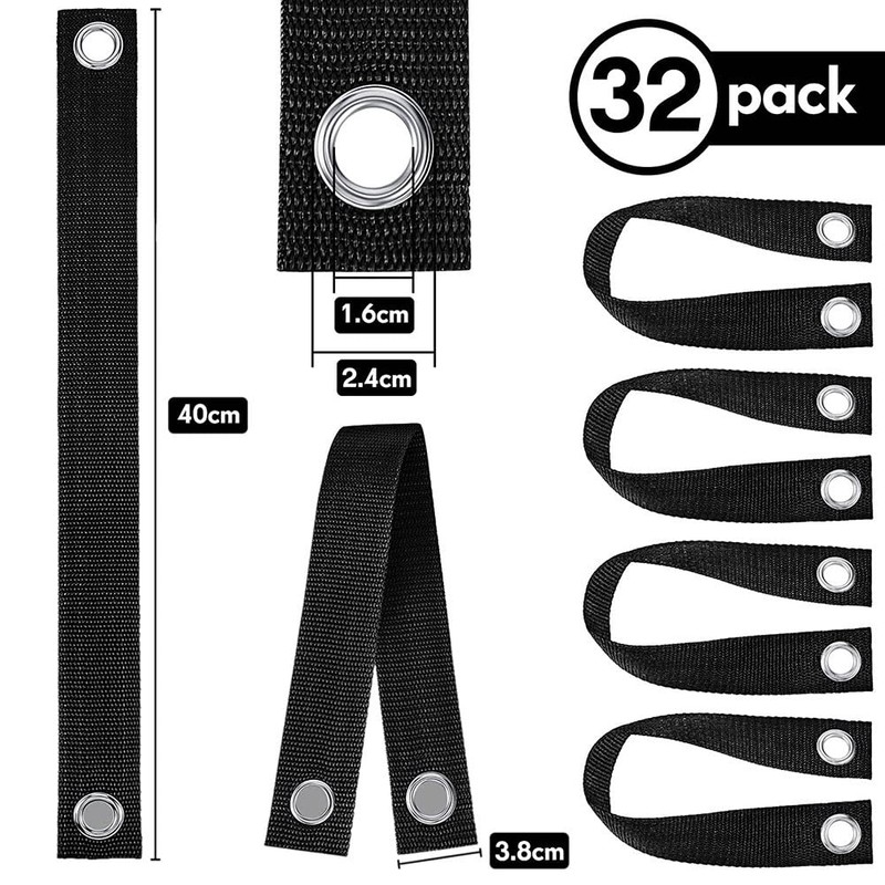 Peakloong 32Pcs 15.74 inch Tree Straps for Staking with Grommet