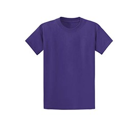 Clothe Co. Mens Heavyweight Cotton T-Shirt Plain Tee (Available in Big & Tall), Purple, 4XL