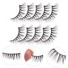 Healvian 10Pairs Cat Eye False Eyelash Strips DIY Flexible Fake