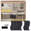 Invisible Magnetic Sponge Holder for Kitchen Sink Caddy with Magnetic