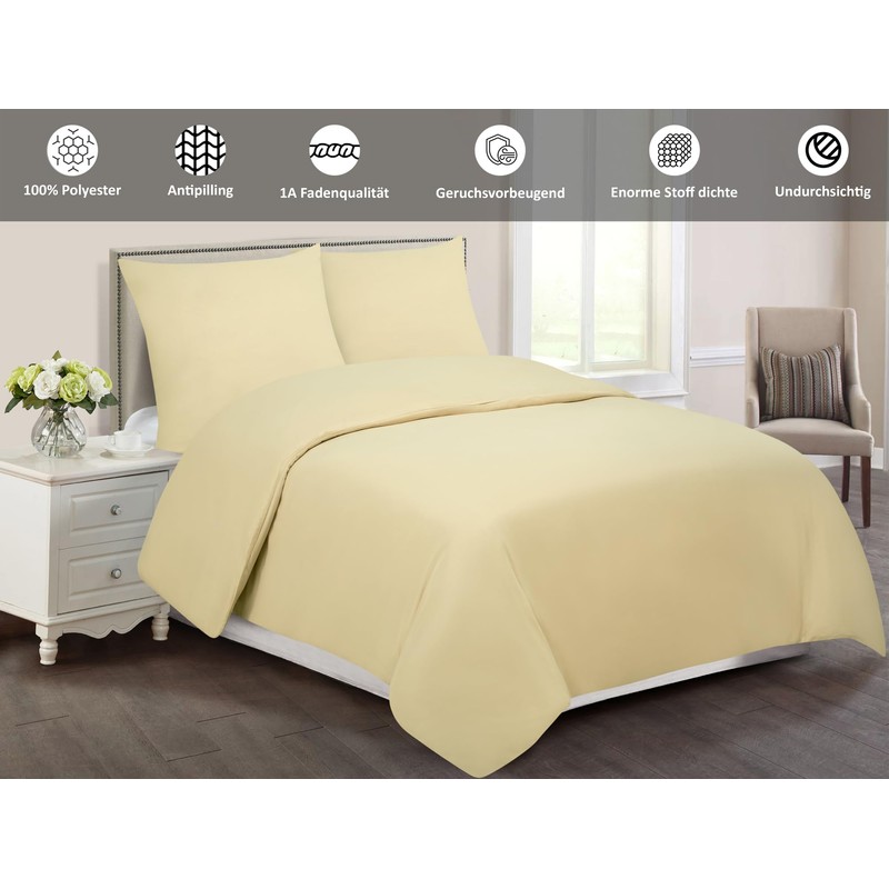 Softex Royal Bed Linen 135 x 200 cm, Anthracite, Beige,