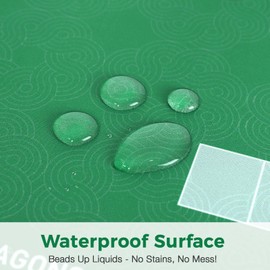 Mahjong Mat 32.4x32.4 inch Waterproof Mahjong Table Cloth 3mm Thickened Non-Slip Noise Reduction Game Mat for Mahjong Board Games Domino Poker Card Games (Green B)