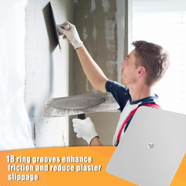 AOZBZ 12" X 12" Aluminium Hawk, Aluminum Plasterers Hawk, Aluminum Mud Plate, Plastering Hand Tool, Heavy-Duty Rendering and Skimming Tools with Ergonomic Handle