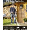 2 Pack Porch Lights with GFCI Outlet, Dusk to Dawn