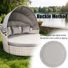 Outdoor Daybed Cushion Cover 66’’ with 3 Pillow Cases (Gray)
