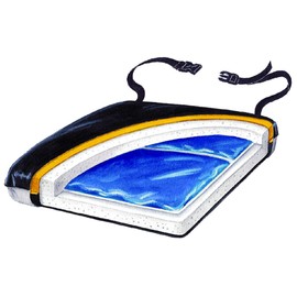 Skil-Care Thin Line Econo-Gel Cushion Vinyl Only, 16”W x 16”D x 1.5”H - Additional Comfort for Wheelchair or Geri-chair Patients, Wheelchair Cushions and Accessories, 751172