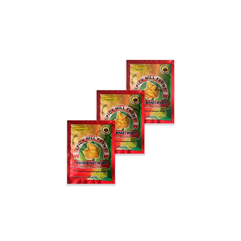 Spicy Hill Farms Dried Scotch Bonnet Pepper (Pack of 3)