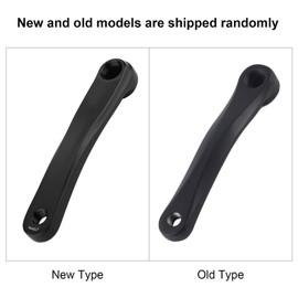 Alomejor Bicycle Crank Arm 170 mm Aluminium Alloy Left Single Speed Crankset with Diamond Hole and Square Hole (Black-Rhombic Hole-Black)