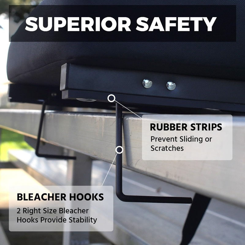 HUTMANG Chair - Stadium Seat with Back Support, Padded Foam