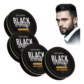 Jabón De Pelo Negro, Reparación, Limpieza, Nutrición - 4 Pcs
