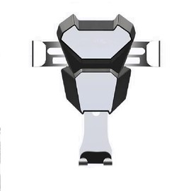 K-S-Trade for Blackberry KEY2 (Dual-SIM) compact bracket vent mount ventilation grille slot black-silver car motor vehicle Smartphone holder Air-vent mobile for Blackberry KEY2 (Dual-SIM)