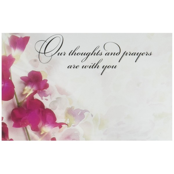 Thoughts and Prayers Sympathy Enclosure Cards 50 Pack- Gift Supplies