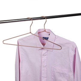 Quality Hangers Rose Gold Sturdy Metal Hangers - 17 Inch Copper Clothes Hangers for Jackets Shirts Dresses Heavy Duty Suit Hangers - 30 Pack