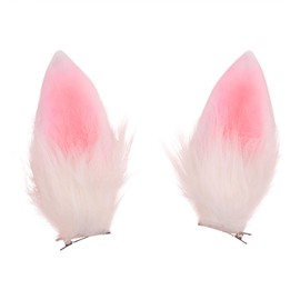 Totelux Eater Hair Clips Bunny Ears Hair Barrettes Pink White Rabbit Ears Alligator Clips Hair Accessories for Women Girls Easter Party Supplies 2Pcs