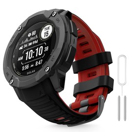 MYSNBKN Compatible with Garmin Instinct 2X Band,Adjustable Soft Silicone Replacement Sport Watch Wristband Strap for Garmin Instinct 2X/Solar/Tactical