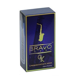 Bravo Reeds BR-AS20 Alto Saxophone Synthetic Reeds (Pack of 5)