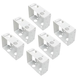 Hordion 6PCS Blind Brackets 2 Inch Box Mounting Bracket for Window Blinds Headrail Holder Bracket, White