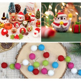 Homewit Needle Felting Set, 40 Colours, 5 g Each Felt Wool for Knitting with Tool Set, Felting Wool Craft Needle Felting Starter Kit, Wool Roving Sheep's Wool, DIY Felting Needles, DIY Starter Kits