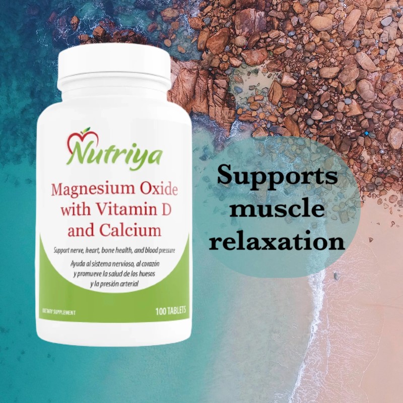 Nutriya Magnesium oxide with vitamin D3 and Oyster Calcium
