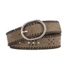 Lucky Brand Women's Leather Bold Fashion Statement Belts, Suede Laced-Olive,