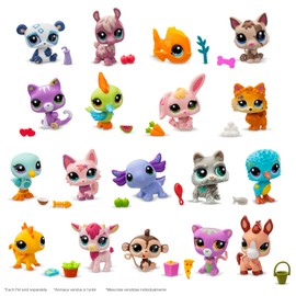 Bandai Littlest Pet Shop FULL SET OF 18 Pet Surprise Single Boxes Series 2| Each Pet Surprise Mystery Box Contains 1 LPS Mini Pet Toy 1 Accessory 1 Collector Card And 1 Virtual Code | Collectable Toys