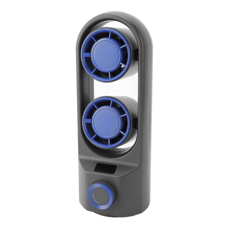 Desktop Tower Fan Profesional Efficient Stepless Speed Adjustable Dual Turbine