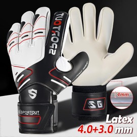 SPORTOUT Goalkeeper Gloves Kids, Football Gloves,Goalie Gloves Youth Adult with Finger Protection & 4mm Latex to Give Protection to Prevent Injuries