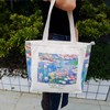 BROADREAM Canvas Tote Bag Aesthetic - Zippered Book Tote Bag