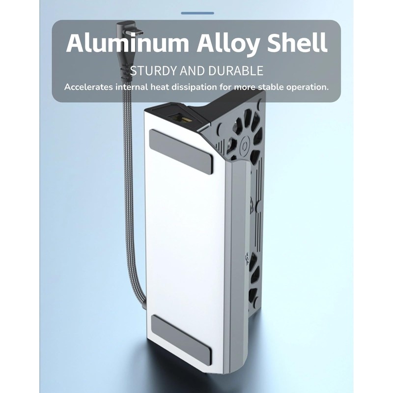 10 in 1 Docking Station with Dual Cooling Fan, 4K