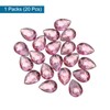 sourcing map 20PCS Flat Back Acrylic Teardrop Gems 18x25mm Artificial