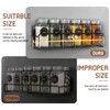 VITEVER Magnetic Spice Rack, 4 Pack, 24 Square Glass Jars