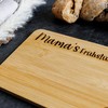 Spruchreif Bamboo Breakfast Board with Engraving for Mum, Bread Board