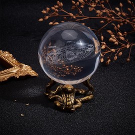 PLIGREAT Vintage Crystal Ball Holder Gold Snake Shaped Crystal Sphere Stand Sphere Display Holder Base for Crystal Gemstone Mineral Agate Globe Balls, 5x2.8cm