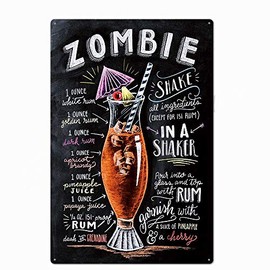 UOOPAI Zombie Metal Tin Sign, Vintage Plate Plaque Home Wall Decor