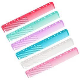 6 Pcs Cutting Combs 7" Carbon Hair Barber Comb Styling Anti Static and Heat Resistant Fine Tooth Comb All Purpose Professional Clipper Combs for Man and Woman Hairdressing Comb Pack for Salon and Home