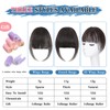 Carendia Bangs Hair Clip Human Hair Brown Black French Bangs