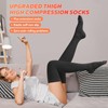 LEVSOX Thigh High Compression Socks for Women 15-20 mmHg Over